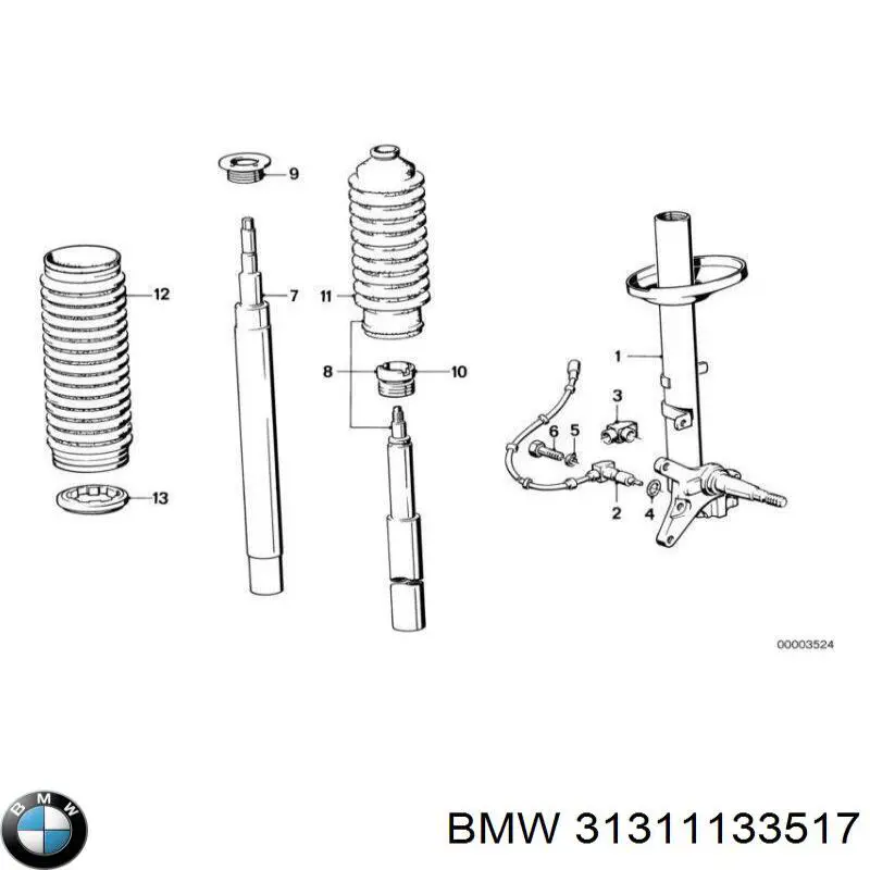 Амортизатор передний BMW 31311133517