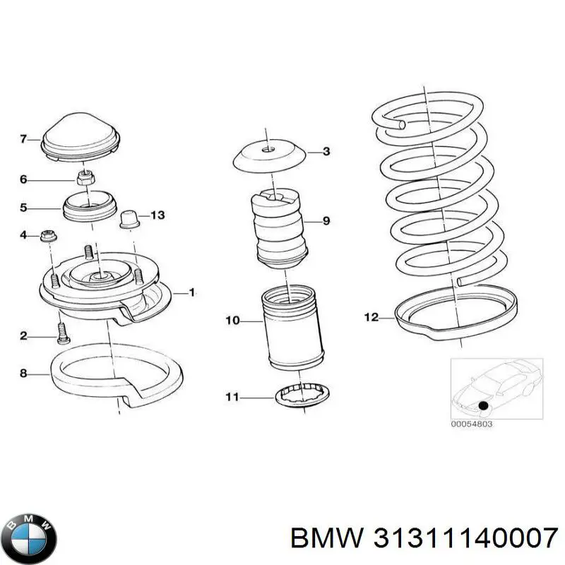 31311140007 BMW Амортизатор передний левый