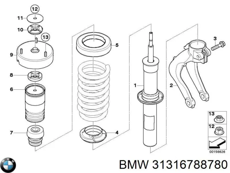 31316788780 BMW амортизатор передний