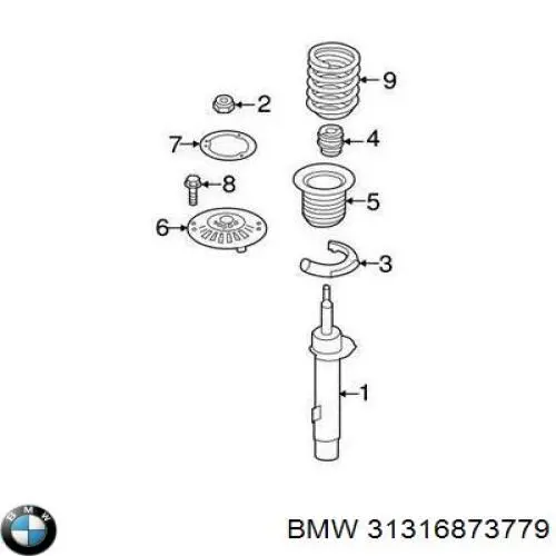 31316873779 BMW амортизатор передний левый