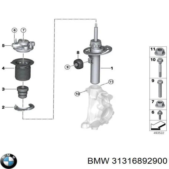 Амортизатор подвески передний левый Sachs 350516 цена, от 100.86 USD