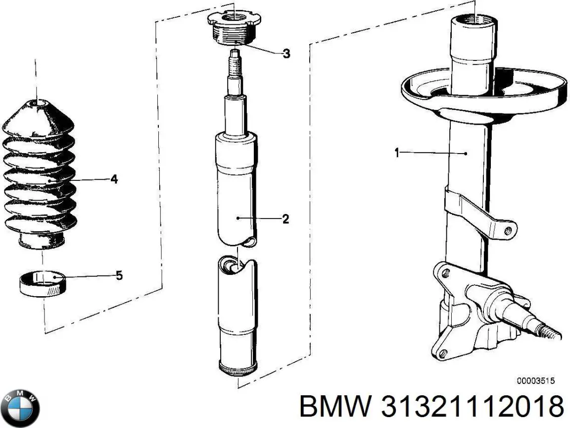 Амортизатор передний BMW 31321112018