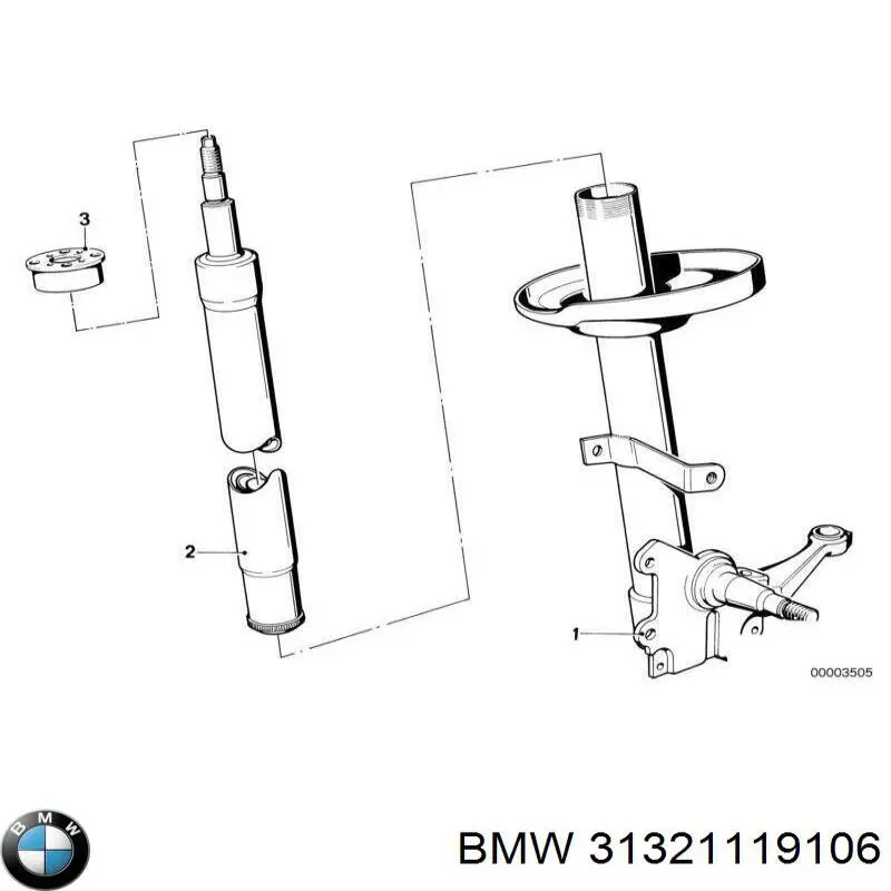 31321119106 BMW Стойка передняя