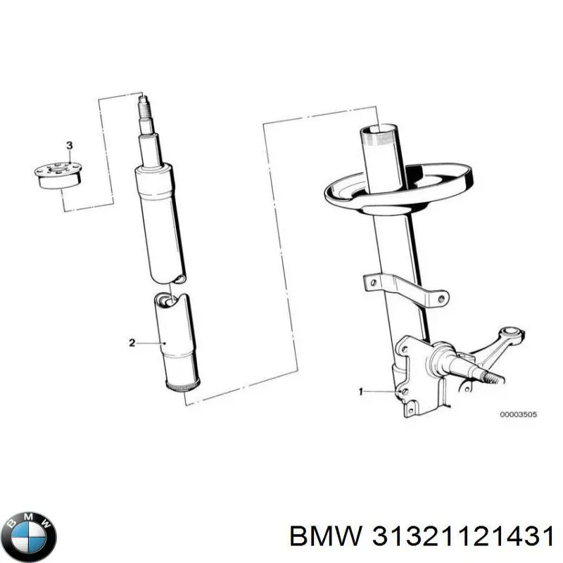 31321121431 BMW амортизатор передний