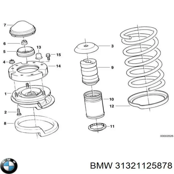 Пыльник заднего амортизатора 31321125878 BMW