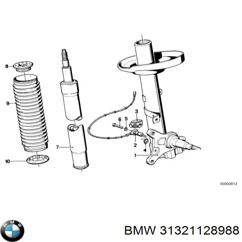 Амортизатор передний BMW 31321128988