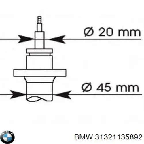 Амортизатор передний 31321135892 BMW