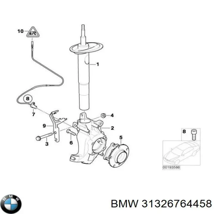 Купить 31326764458 BMW Амортизатор подвески передний правый