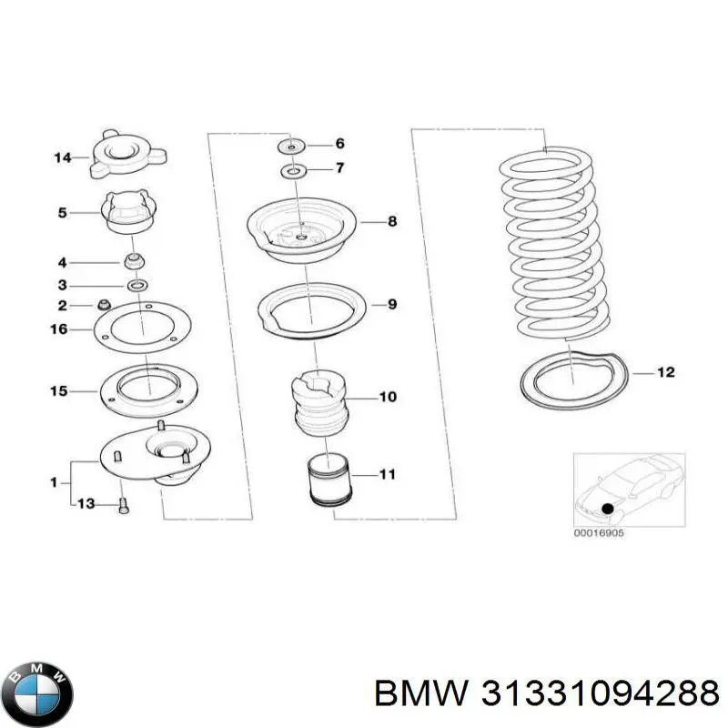 Кольцо (шайба) форсунки инжектора посадочное BMW 31331094288