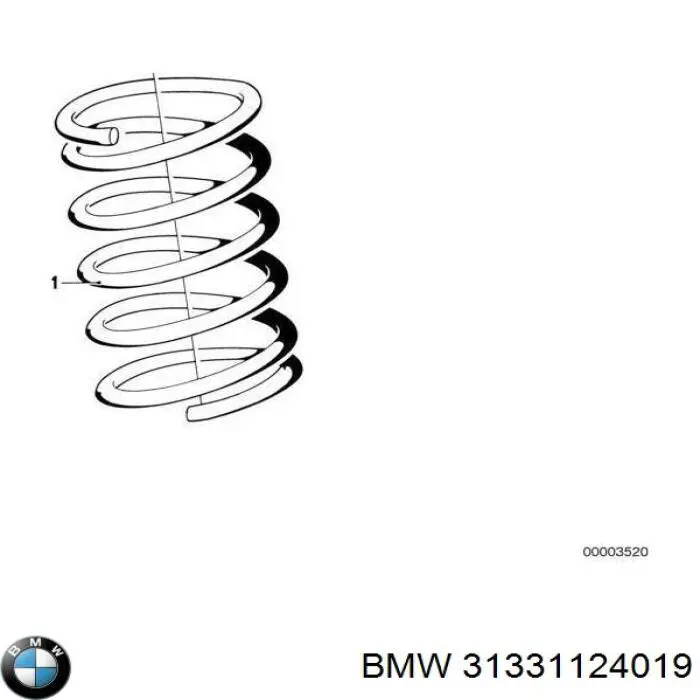 31331124019 BMW пружина передняя