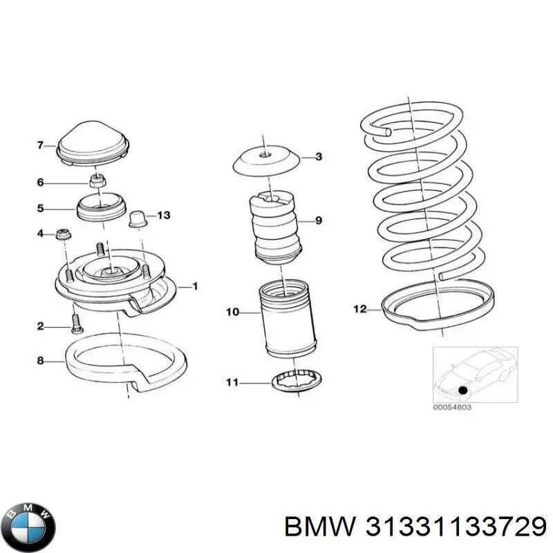 Купить 31331137948 BMW Крышка опоры амортизатора переднего