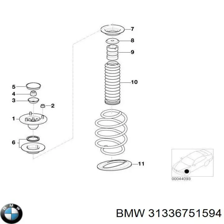 Буфер (отбойник) амортизатора переднего BMW 31336751594