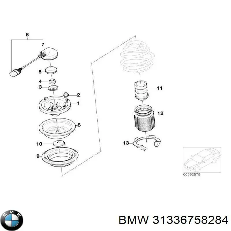 Буфер-відбійник амортизатора переднього 31336758284 BMW