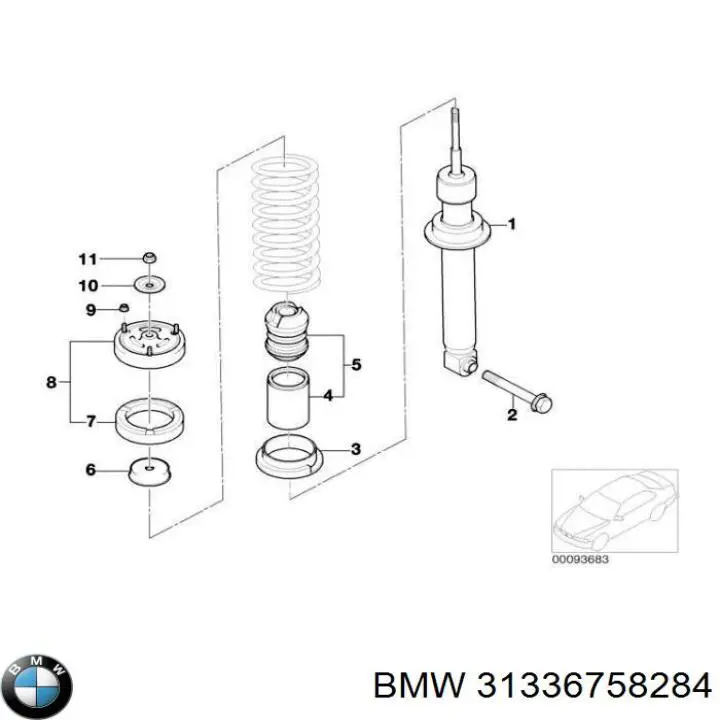 Буфер (отбойник) амортизатора переднего 31336758284 BMW