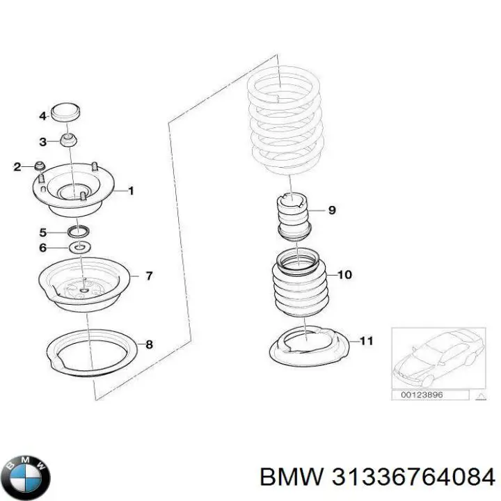 Буфер (отбойник) амортизатора переднего на BMW 6 (E64) купить.