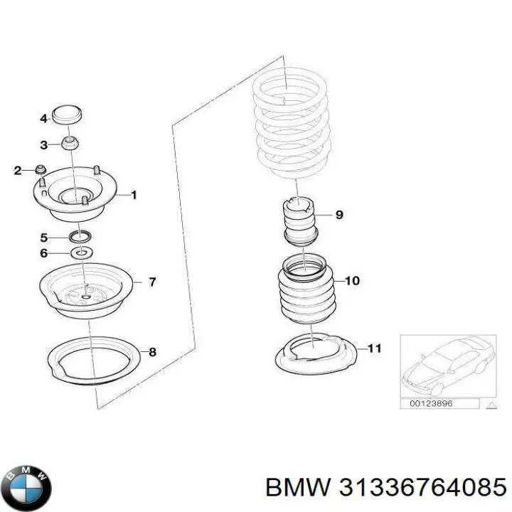 Купить 31336764085 BMW Буфер (отбойник) амортизатора переднего