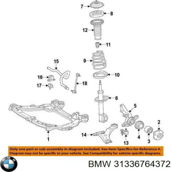 3M412010 AND Проставка (резиновое кольцо) пружины передней нижняя