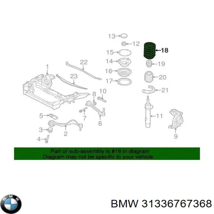 Купить 31336767368 BMW Винтовая пружина подвеска