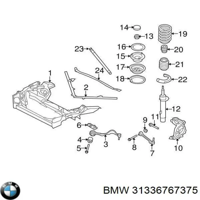 Передняя пружина 31336767375 BMW