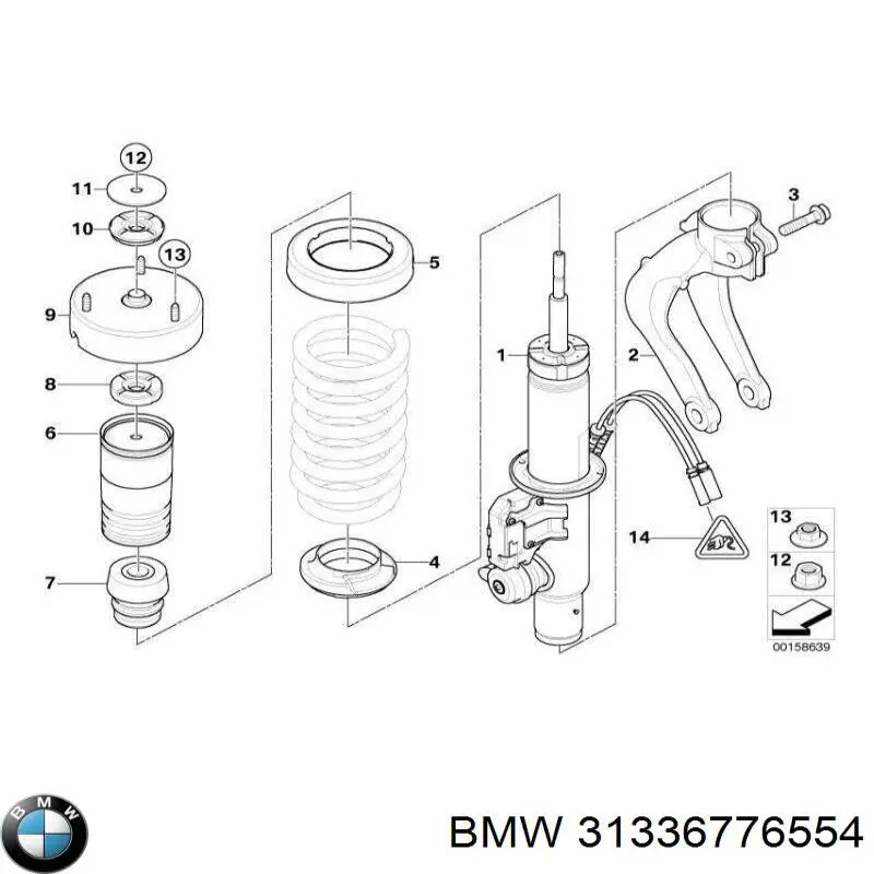 Чехол амортизатора переднего BMW 31336776554 цена, от 17.09 USD