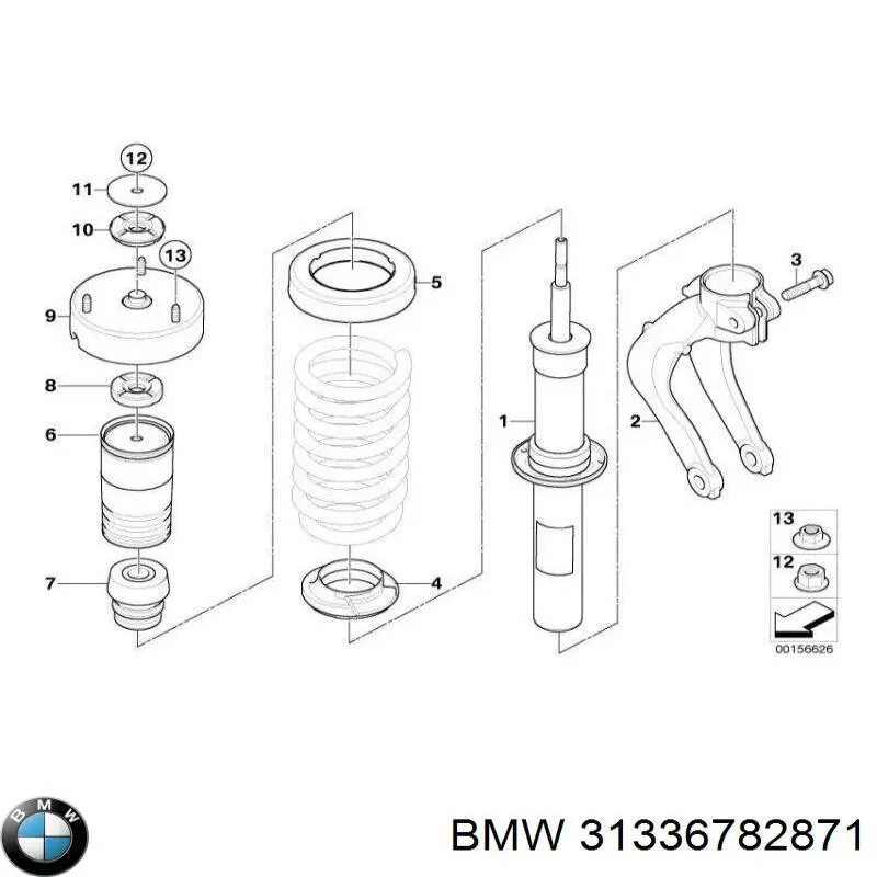 Купить 31336782871 BMW Буфер (отбойник) амортизатора переднего