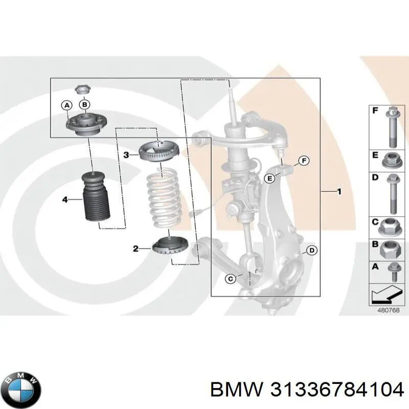31336784104 BMW Буфер амортизатора переднего