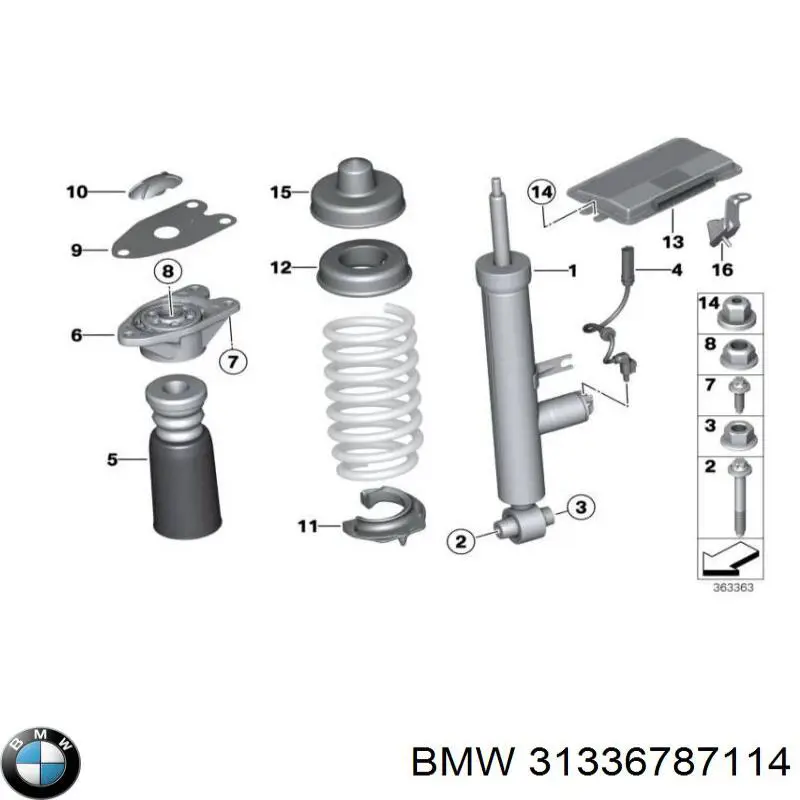 Проставка передней нижней пружины 31336787114 BMW