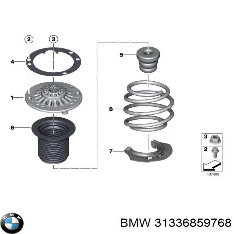 Купить 31336859768 BMW Буфер (отбойник) амортизатора переднего