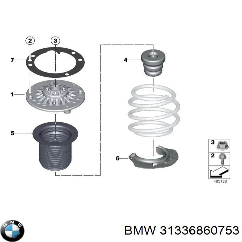 31336860753 BMW pára-choque (grade de proteção de amortecedor dianteiro)