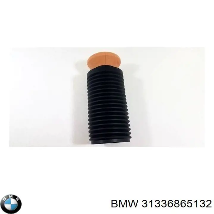 31336865132 BMW pára-choque (grade de proteção de amortecedor dianteiro + bota de proteção)