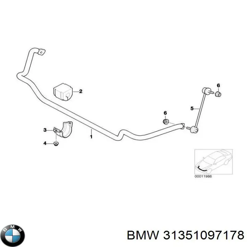 31351097178 BMW стабилизатор передний