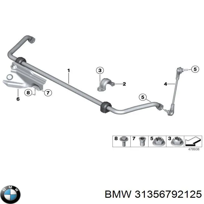 31356792125 BMW estabilizador dianteiro