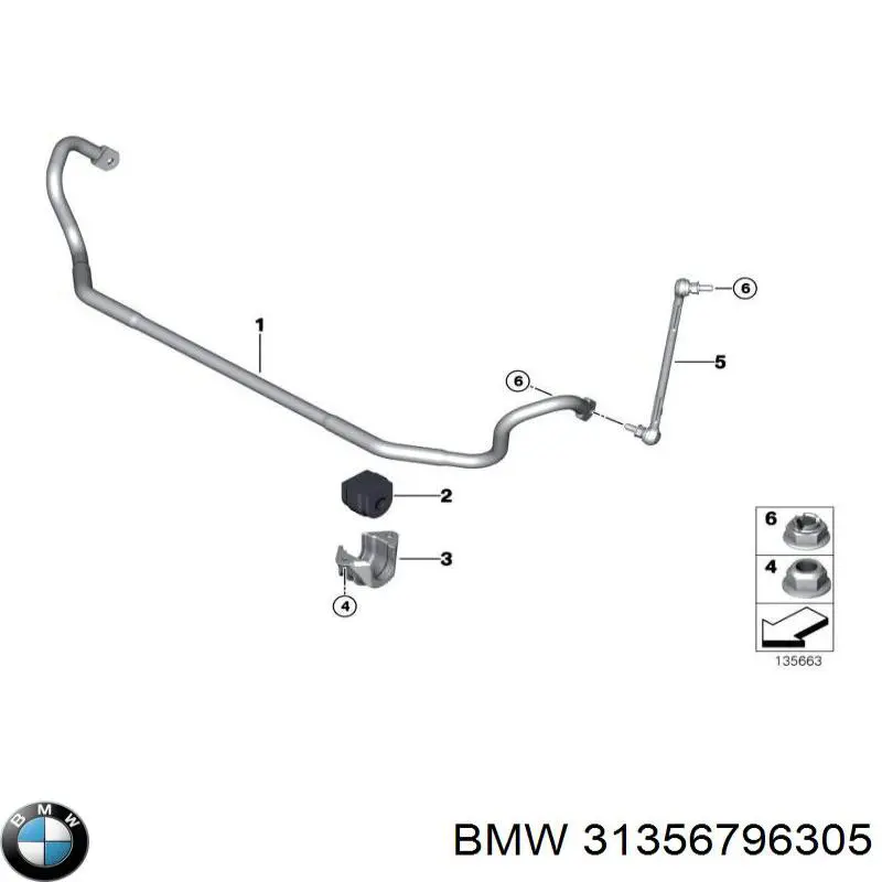 Estabilizador dianteiro para BMW 1 (E81, E87)