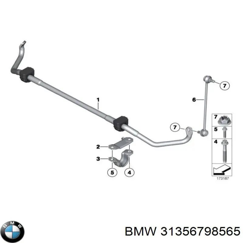 31356798565 BMW estabilizador dianteiro