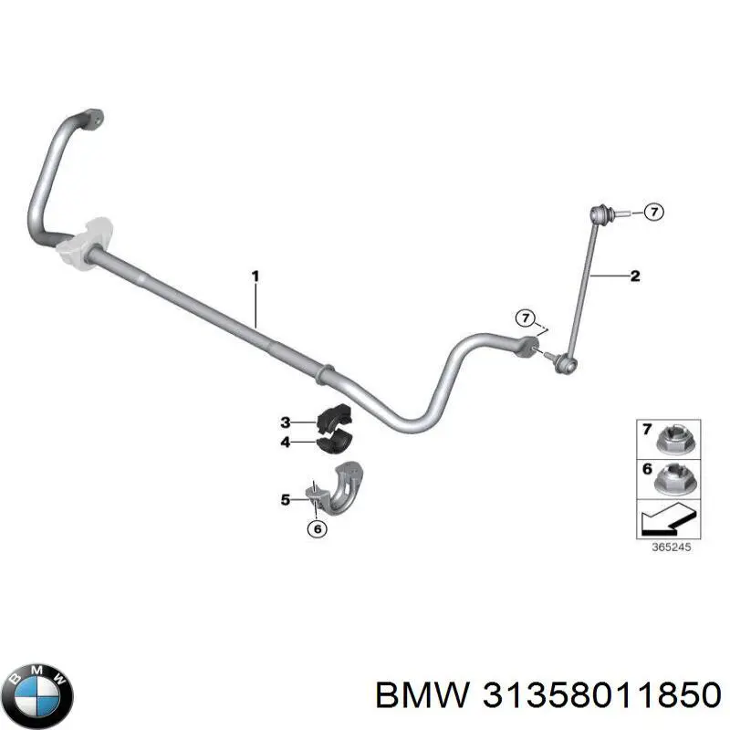 31358011850 BMW Стабилизатор передней устойчивости