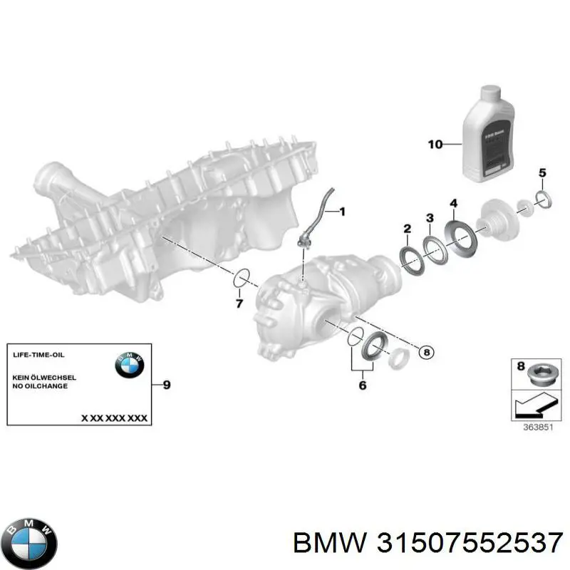 Втулка рычага кпп BMW 31507552537 цена, от 38.37 USD