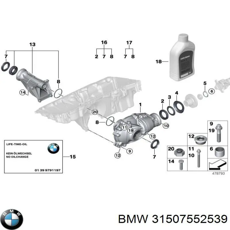 Suporte de rolamento suspenso do semieixo dianteiro para BMW X5 (E70)