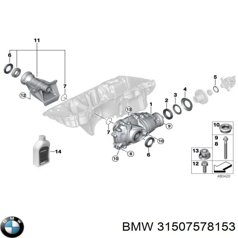 Передний редуктор / мост BMW 31508635862 цена, от 366.82 USD