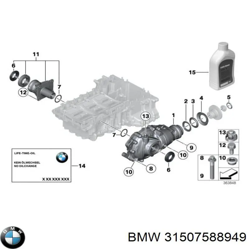 Втулка механизма переключения передач (кулисы) 31507588949 BMW