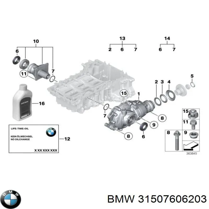 31507606203 BMW Редуктор колесный моста переднего