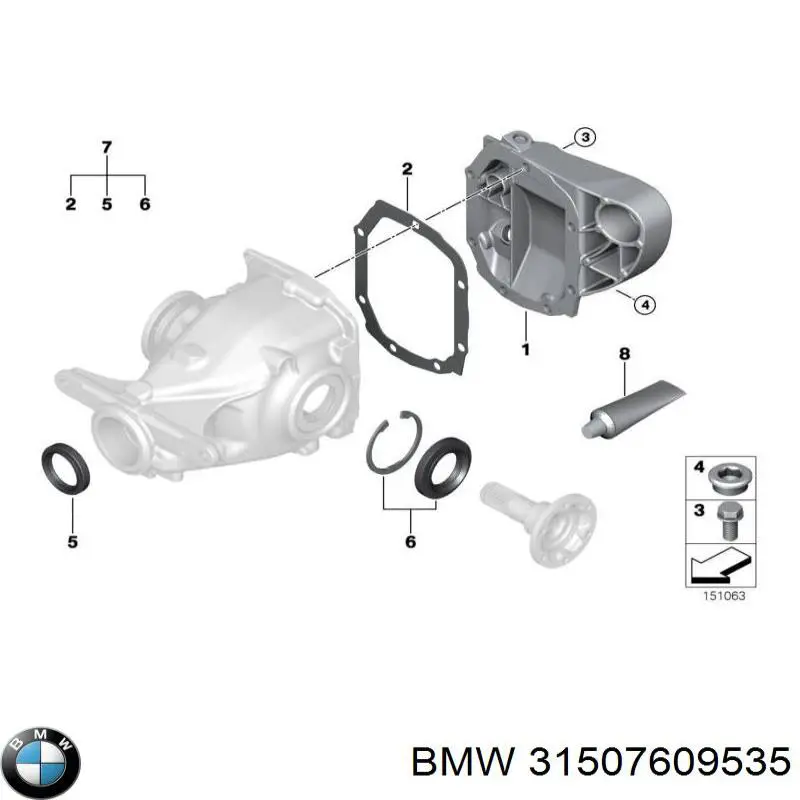 Сальник хвостовика редуктора заднего моста BMW 33121203811 цена, от 11.11 USD