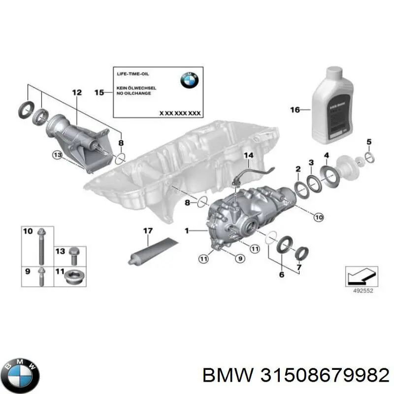 Передний редуктор / мост BMW 31508488202 цена, от 706.21 USD