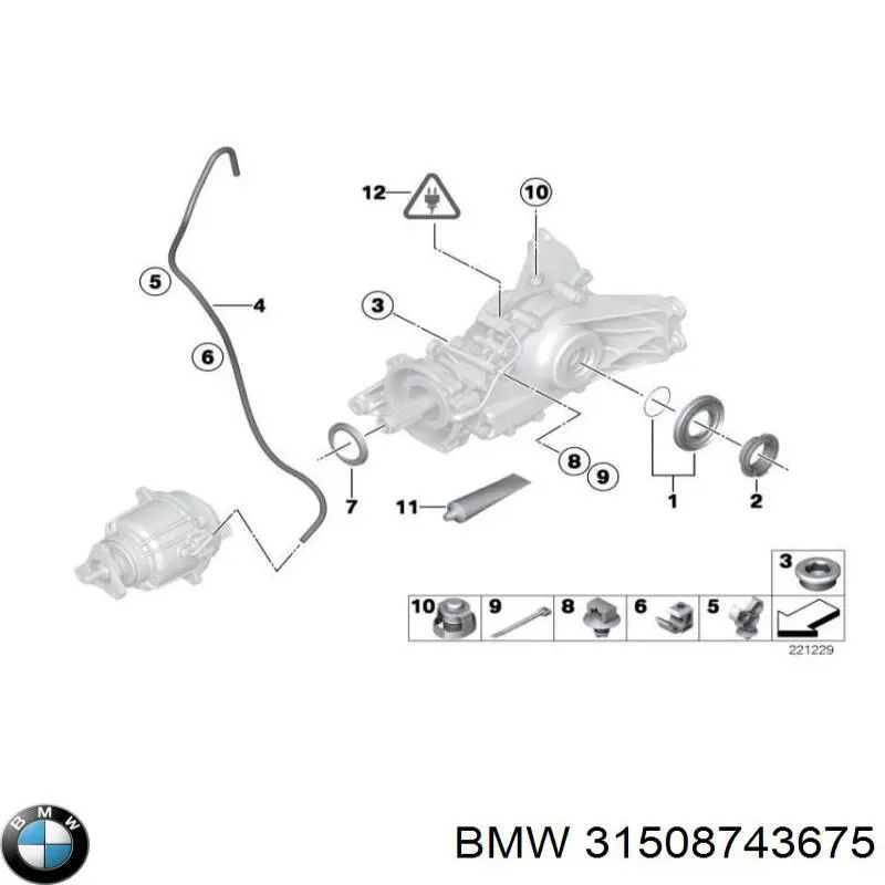 31508743675 BMW Сальник редуктора переднего моста