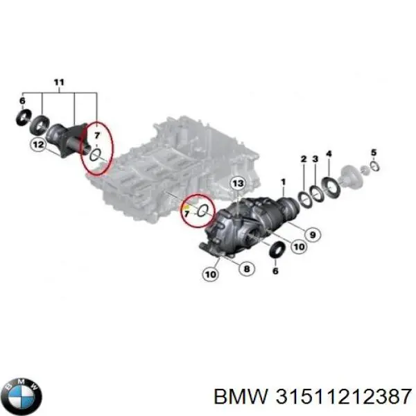  Сальник полуоси переднего моста BMW X3 