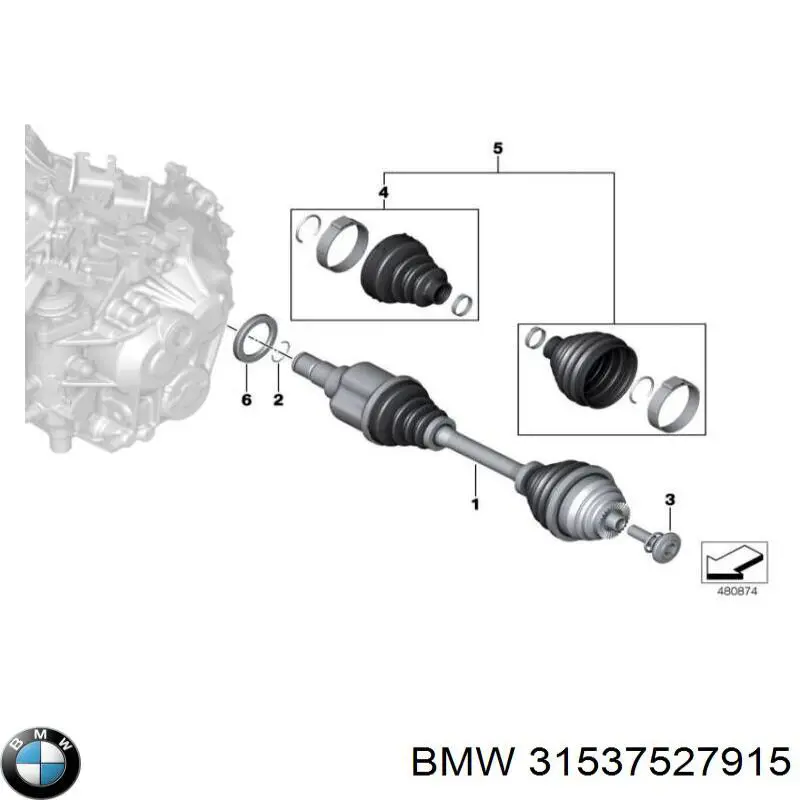 31537527915 BMW втулка механизма переключения передач (кулисы)