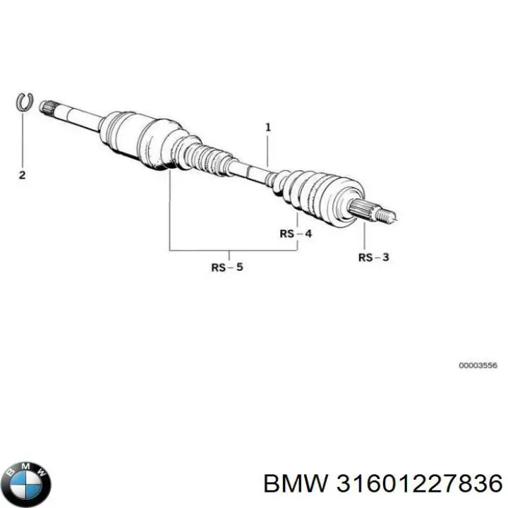 Пыльник ШРУСа передней полуоси наружный Бмв 5 E34 (BMW 5)