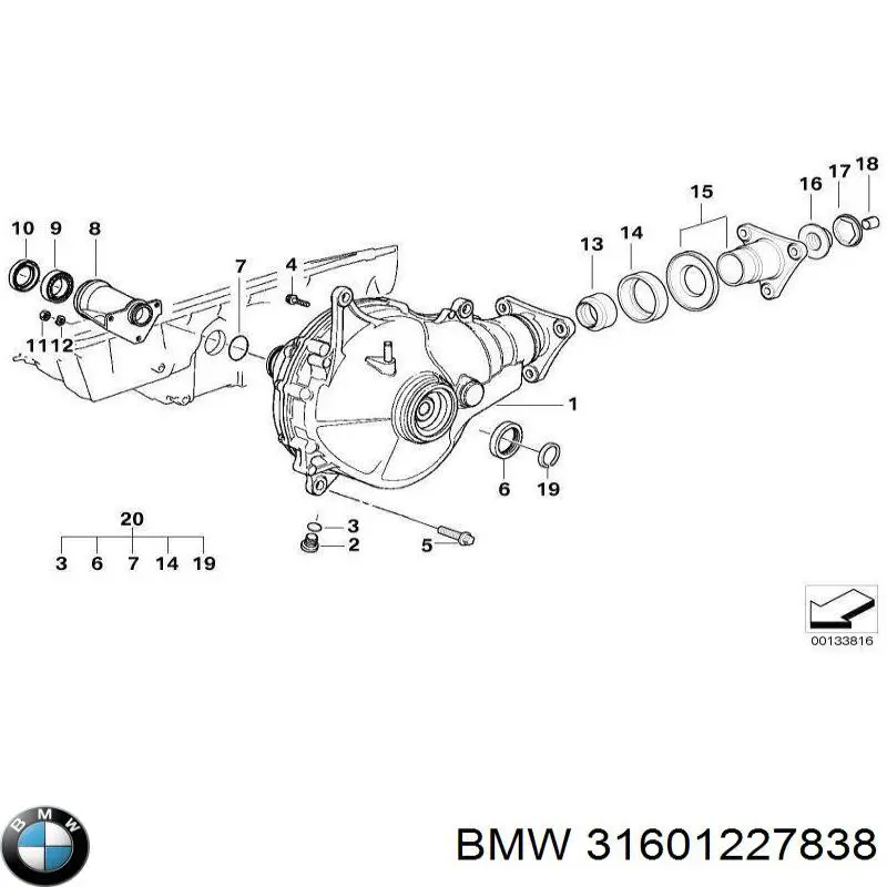  BMW 31601227838 цена, от 67.70 USD