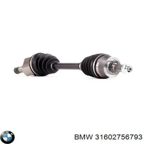 Полуось (привод) передняя левая 31602756793 BMW