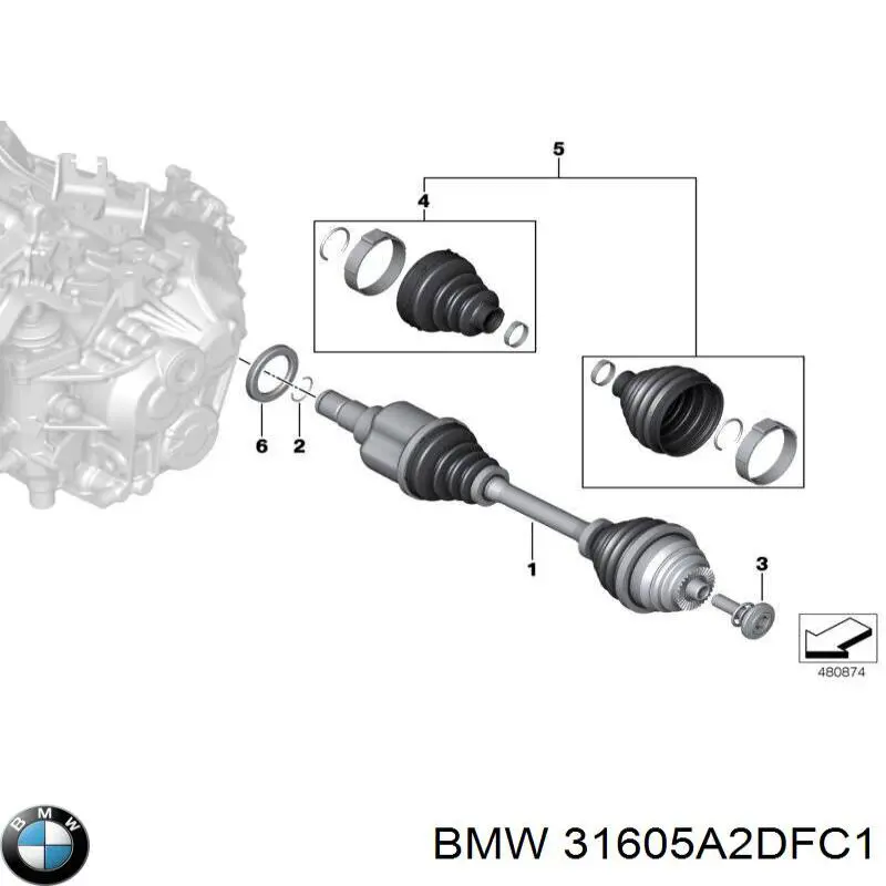 Левая полуось BB8608 Posterparts