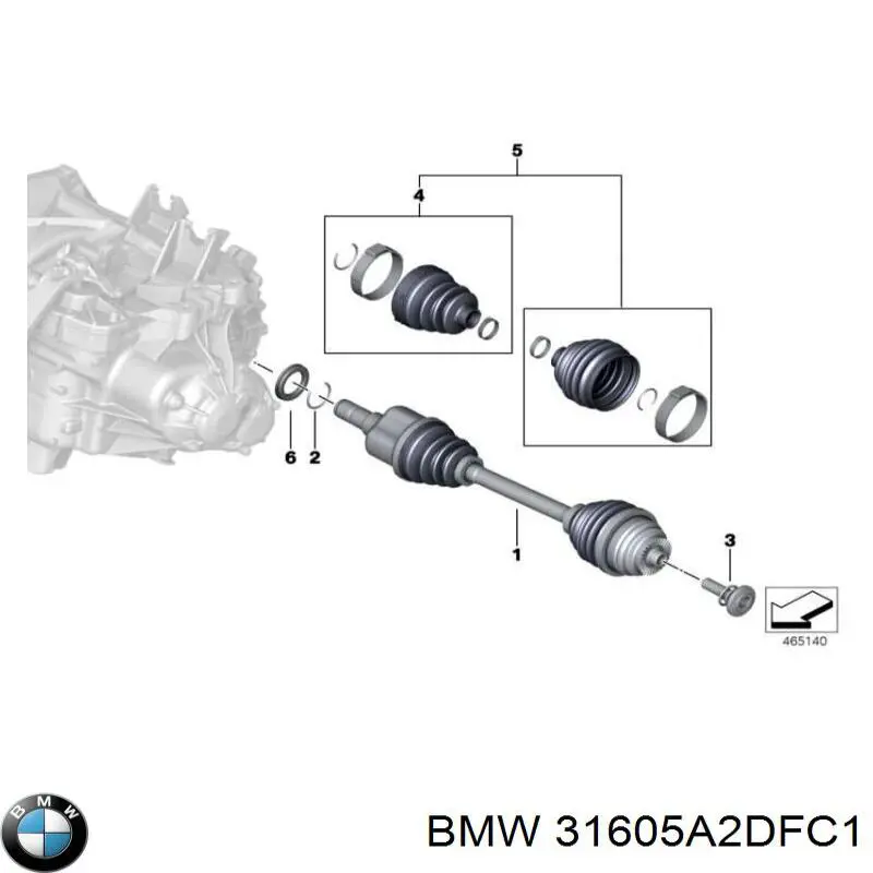 Купить 31608643363 BMW Привод в сборе левый